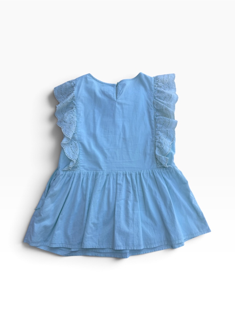 GAP Pale Blue Eyelet Ruffle Sundress